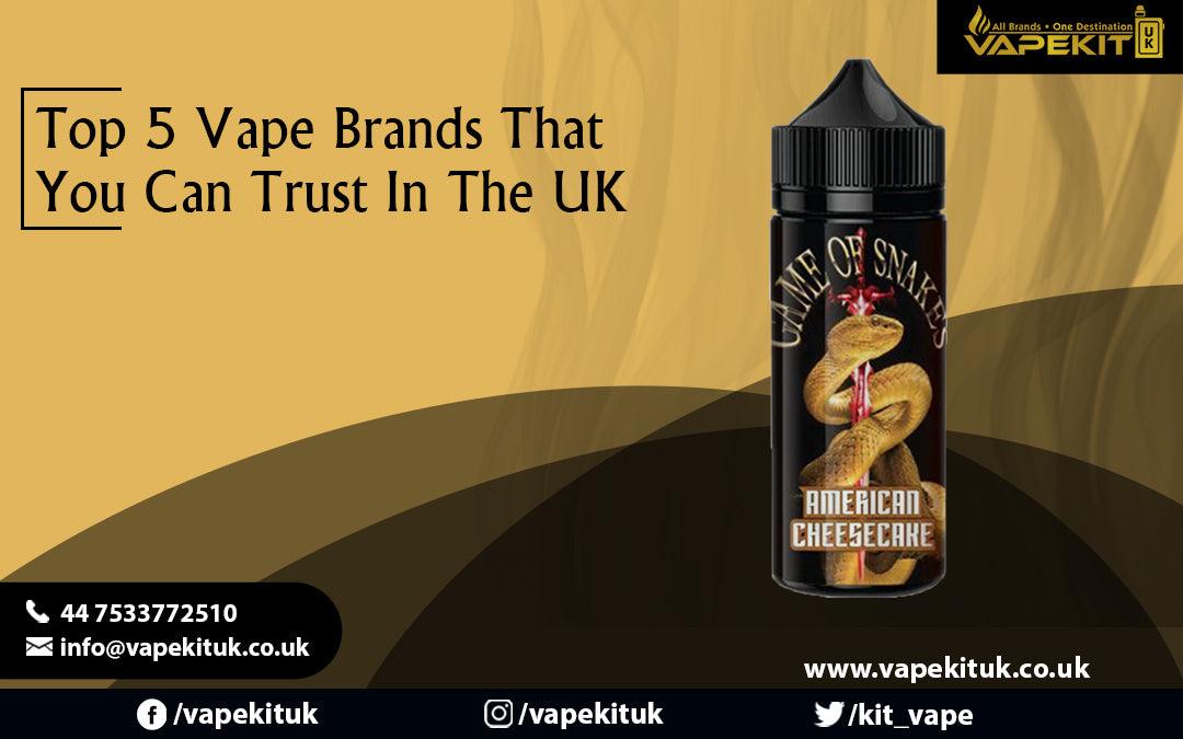 Top 5 Vape Brands That You Can Trust In The UK - Vape Store UK | Online Vape Shop | Disposable Vape Store | Ecig UK