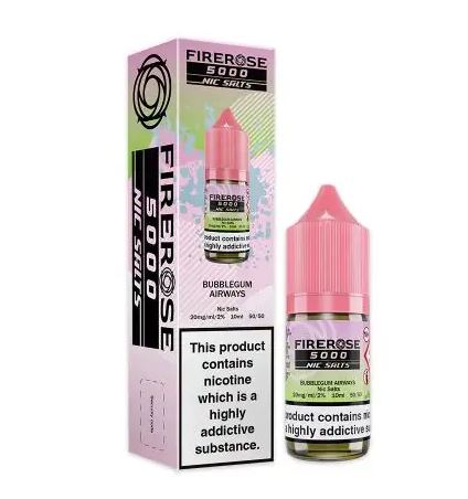 Elux Firerose 5000 Bubblegum Airways 10MG/20MG Nic Salt