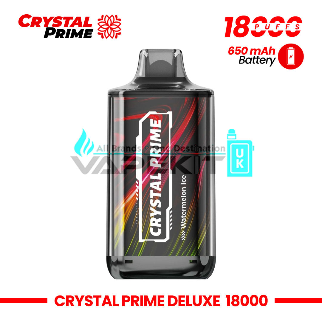 Crystal Prime Deluxe 18k Puffs Watermelon Ice Vape Device-£10.99