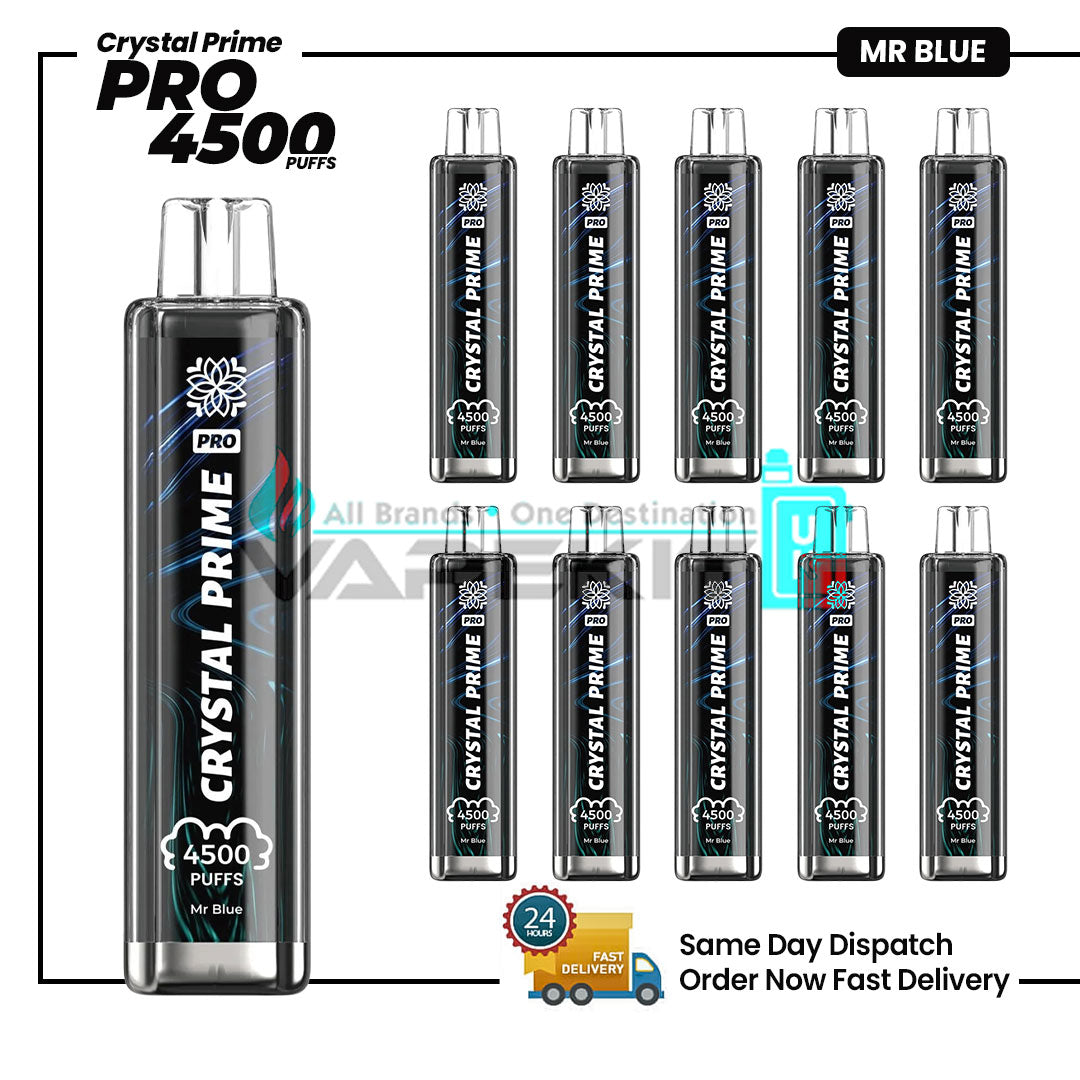 Crystal Prime Pro 4500 Mr Blue Prefilled Vape Pod Device Crystal Prime Pro 4500 Mr Blue Prefilled Vape Pod Device