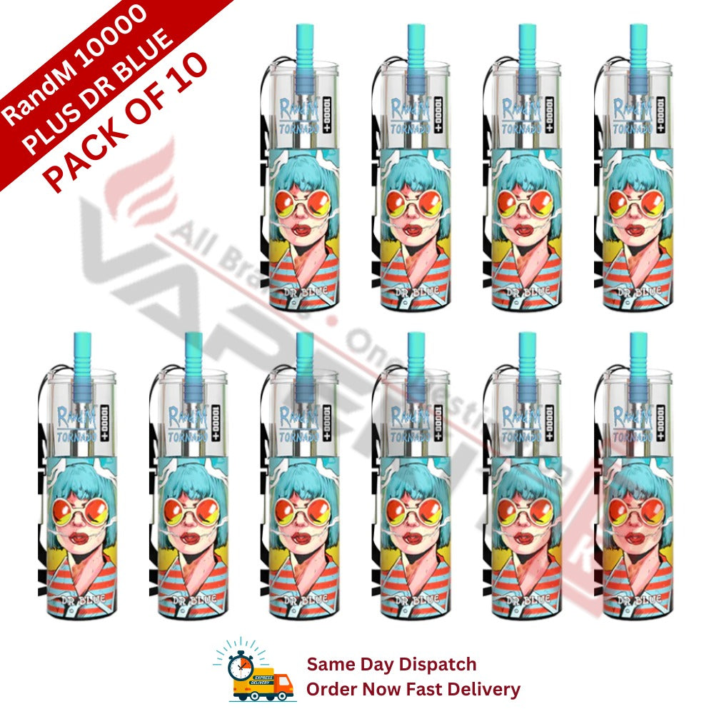 Dr Blue Randm Tornado 10k Plus Prefilled (Pack of 10)-£94.50