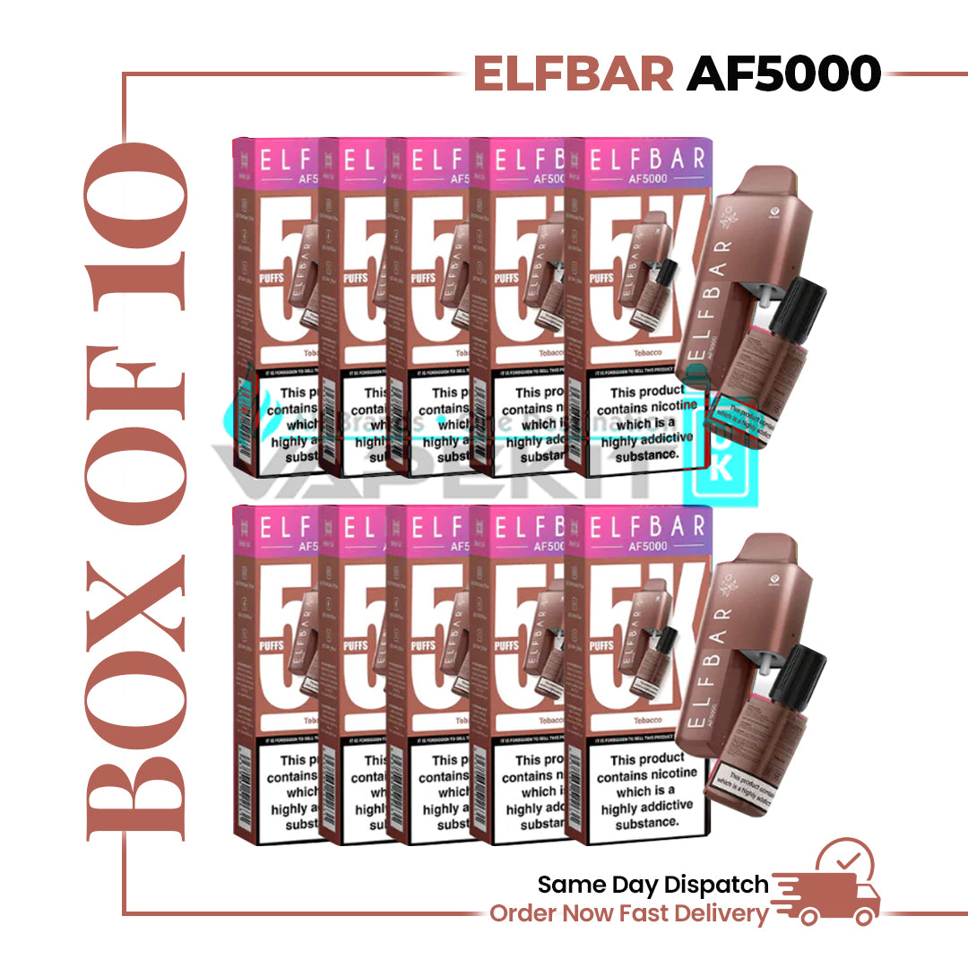 elfbar af5000 pods ELF BAR AF5000 Tobacco Disposable Vape Kit-£39.99(BOX OF 5)