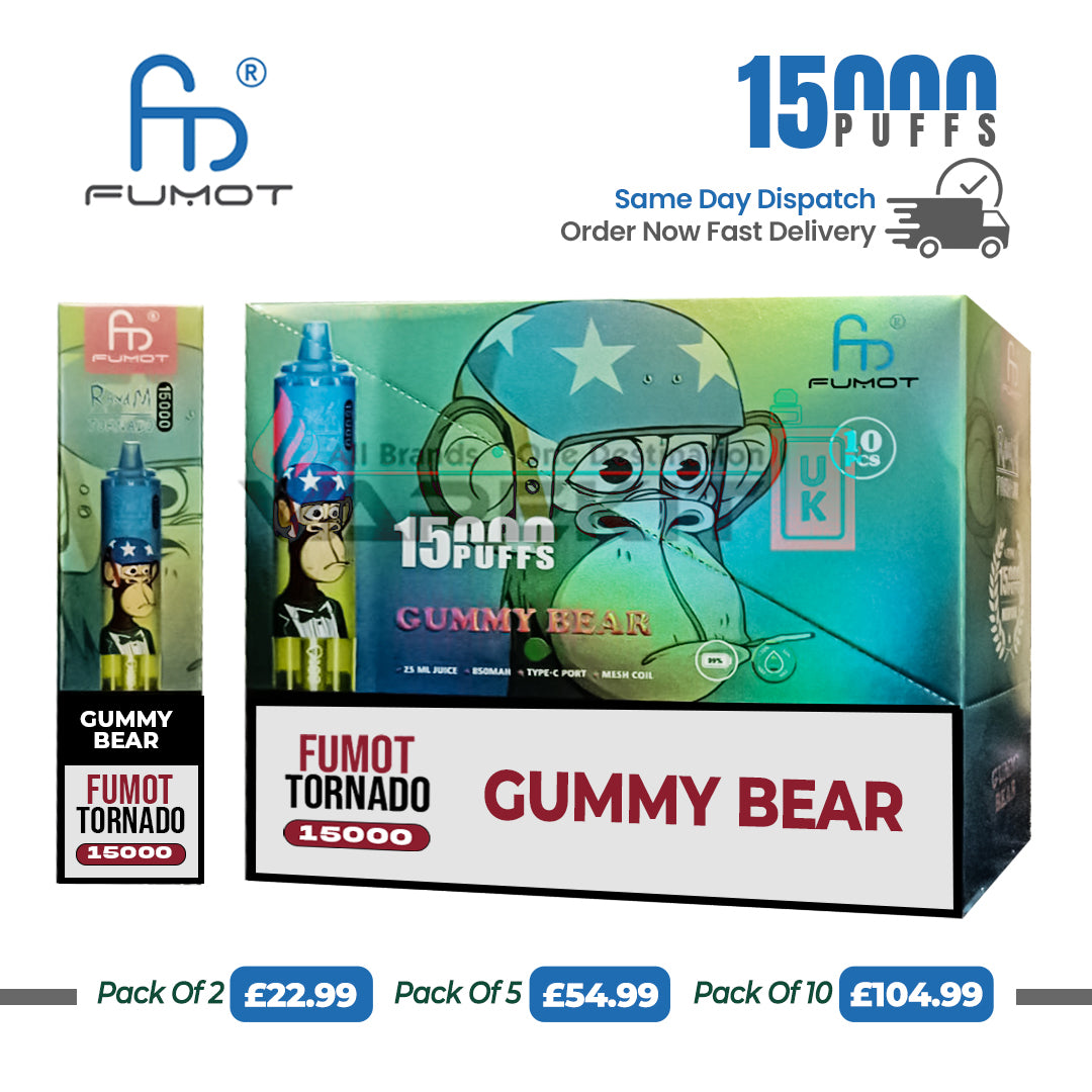 Fumot Randm Tornado 15k RandM Tornado 15k Puffs Gummy Bear Prefilled Vape-11.99 FUMOT Randm Fumot Randm Tornado 15k RandM Tornado 15k Puffs Gummy Bear Prefilled Vape-11.99 FUMOT Randm
