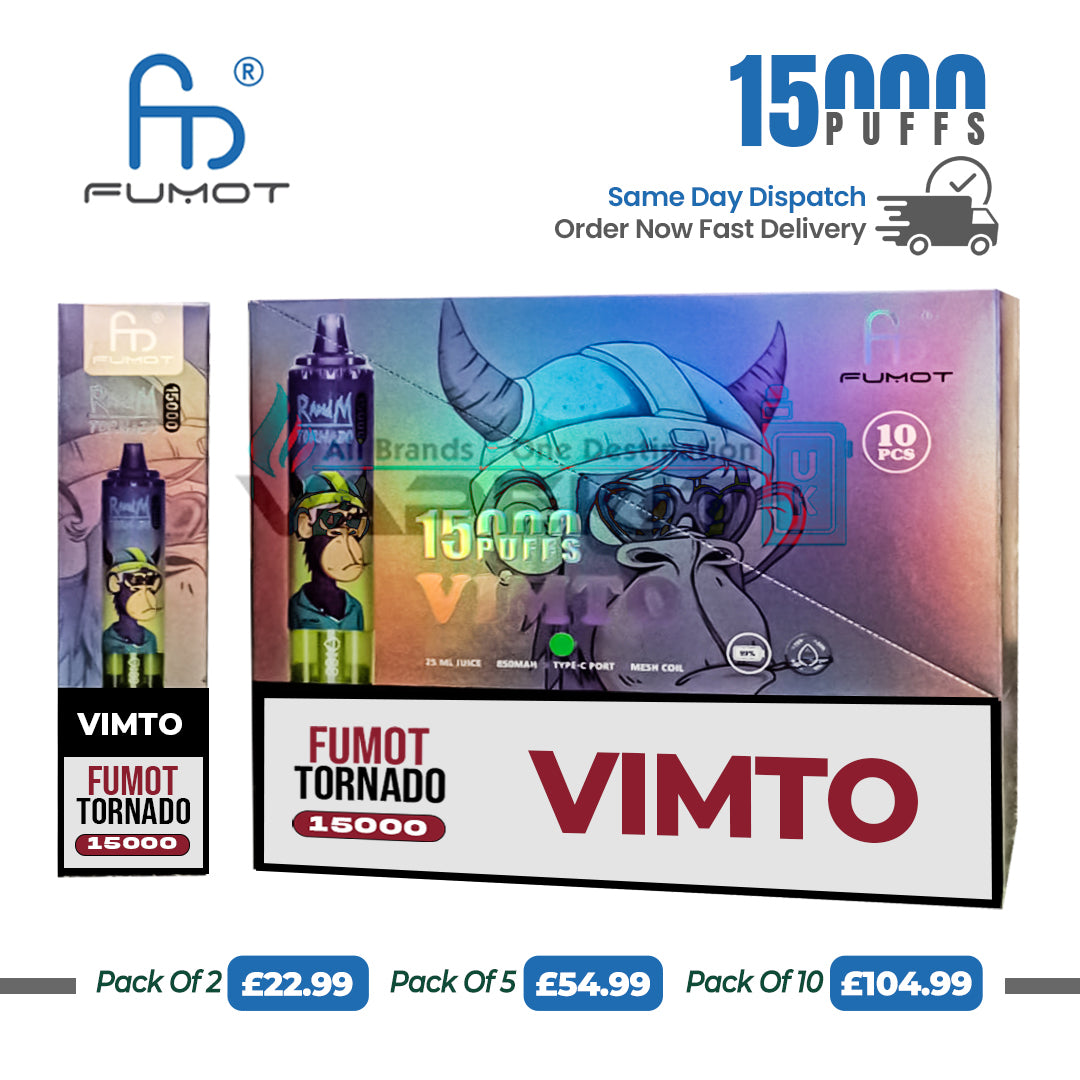 Fumot 15000 Preis Fumot 15000 Puffs Vimto Prefilled Vape-£11.99 Fumot 15000  Einweg-Vape im