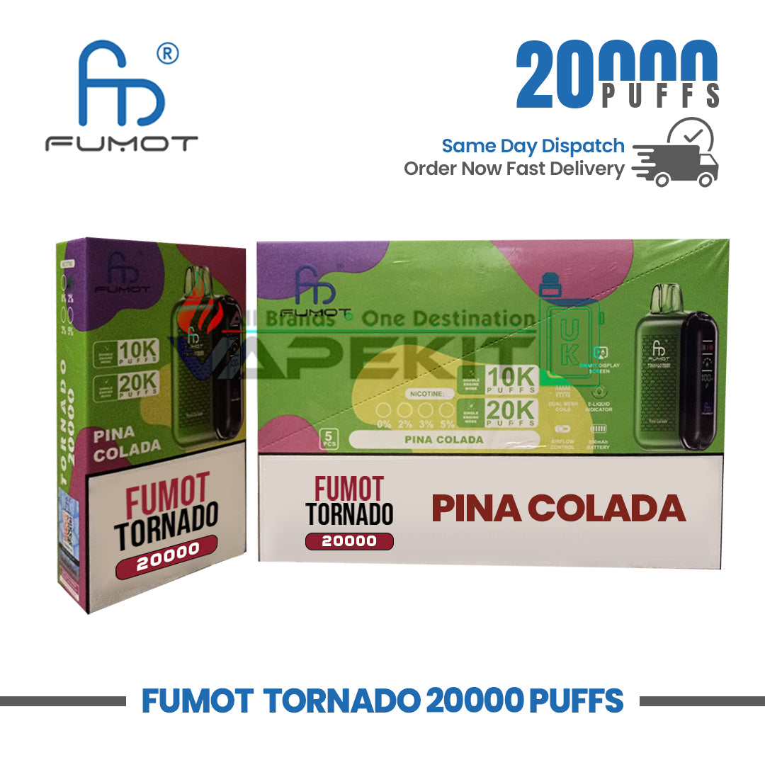 Pina Colada Fumot Tornado 20000 Puffs Prefilled Pod Pina Colada Fumot Tornado 20000 Puffs Prefilled Pod
