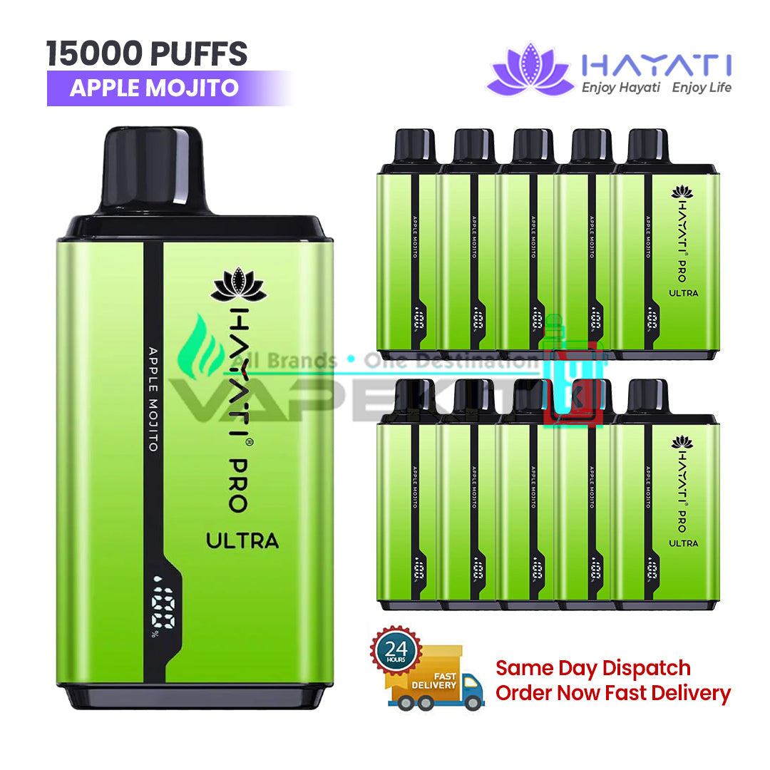 hayati pro ultra apple mojito Apple Mojito Hayati Pro Ultra 15000 Puffs Prefilled Vape