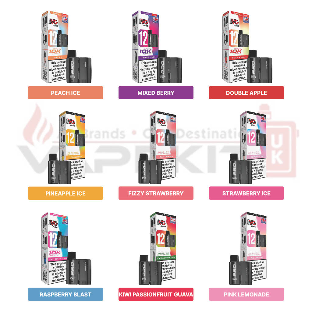 IVG Pro 12 Prefilled Pods Pack of 5 | Vape Kit UK IVG Pro 12 Prefilled Pods Pack of 5 | Vape Kit UK