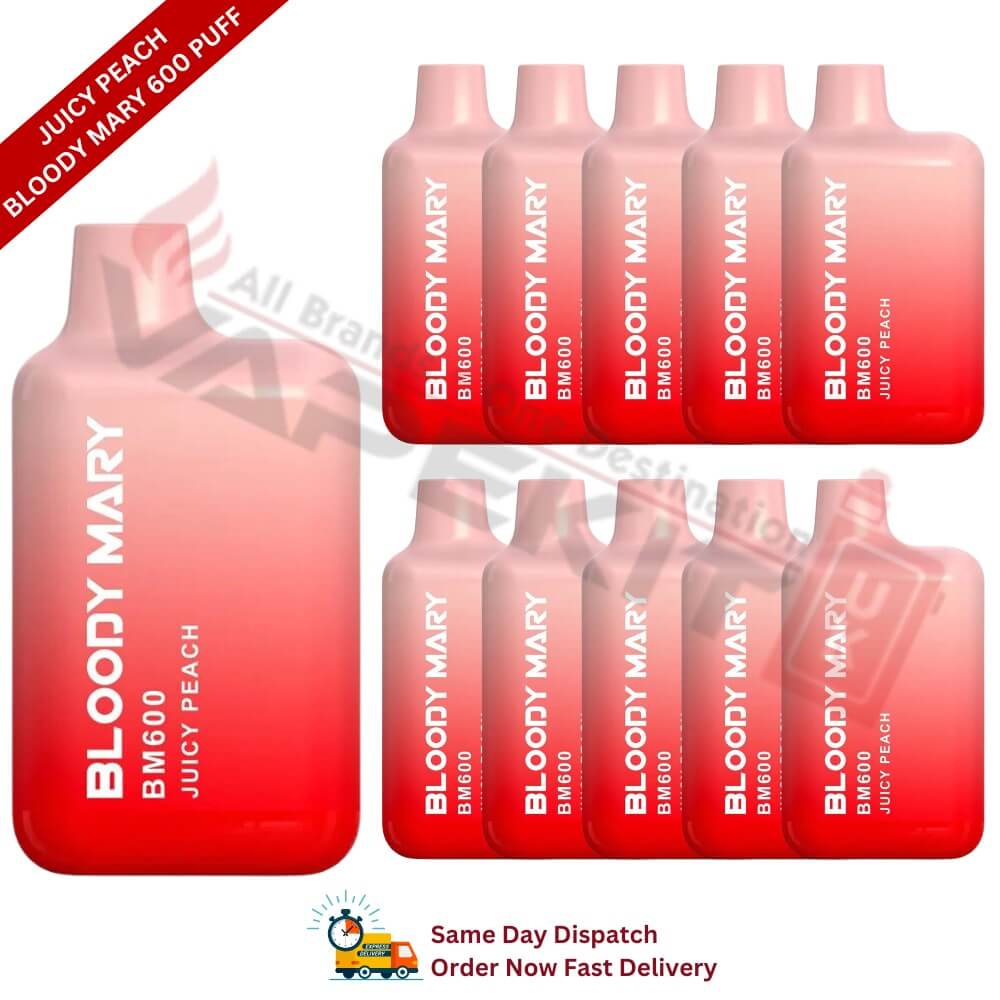 Juicy Peach Bloody Mary 600 Puff Disposable Vape