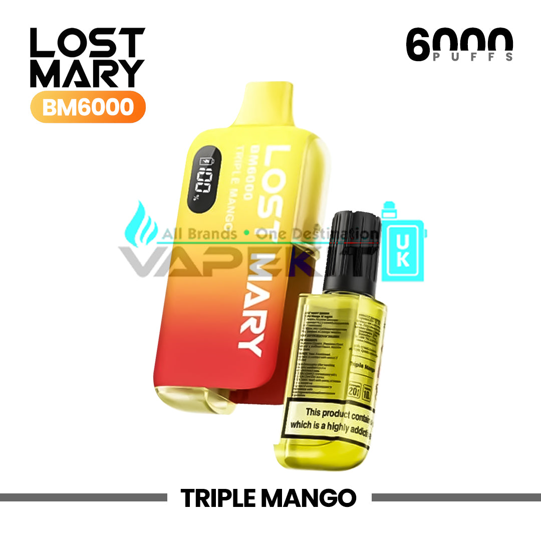 Lost Mary BM6000 Triple Mango Prefilled Pod Vape Kit Lost Mary BM6000 Triple Mango Prefilled Pod Vape Kit