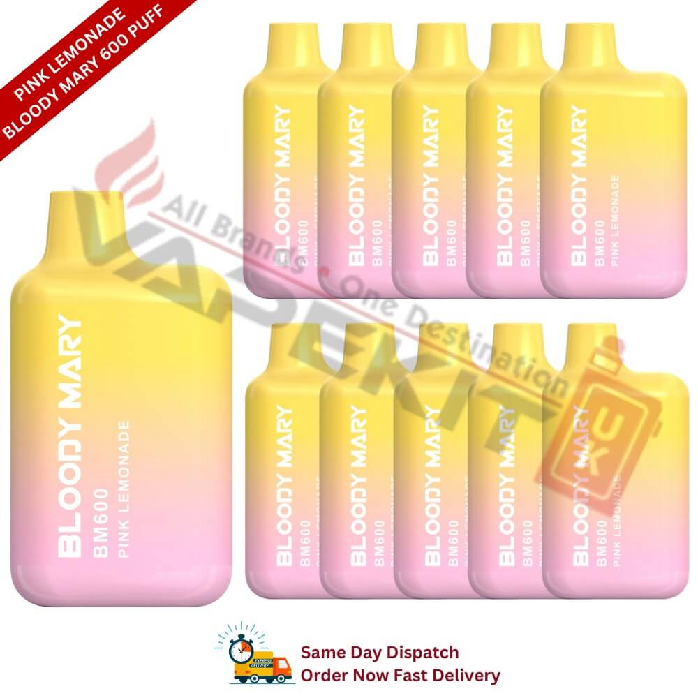 Pink Lemonade Bloody Mary 600 Puff Box of 10 Pink Lemonade Bloody Mary 600 Puff Box of 10