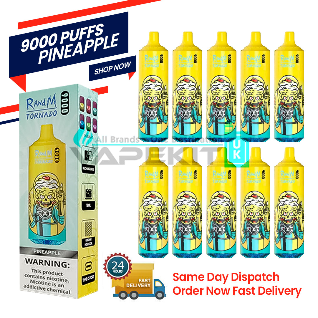 Pineapple Randm Tornado 9000 Puff Bar (10 Pack)-73.95