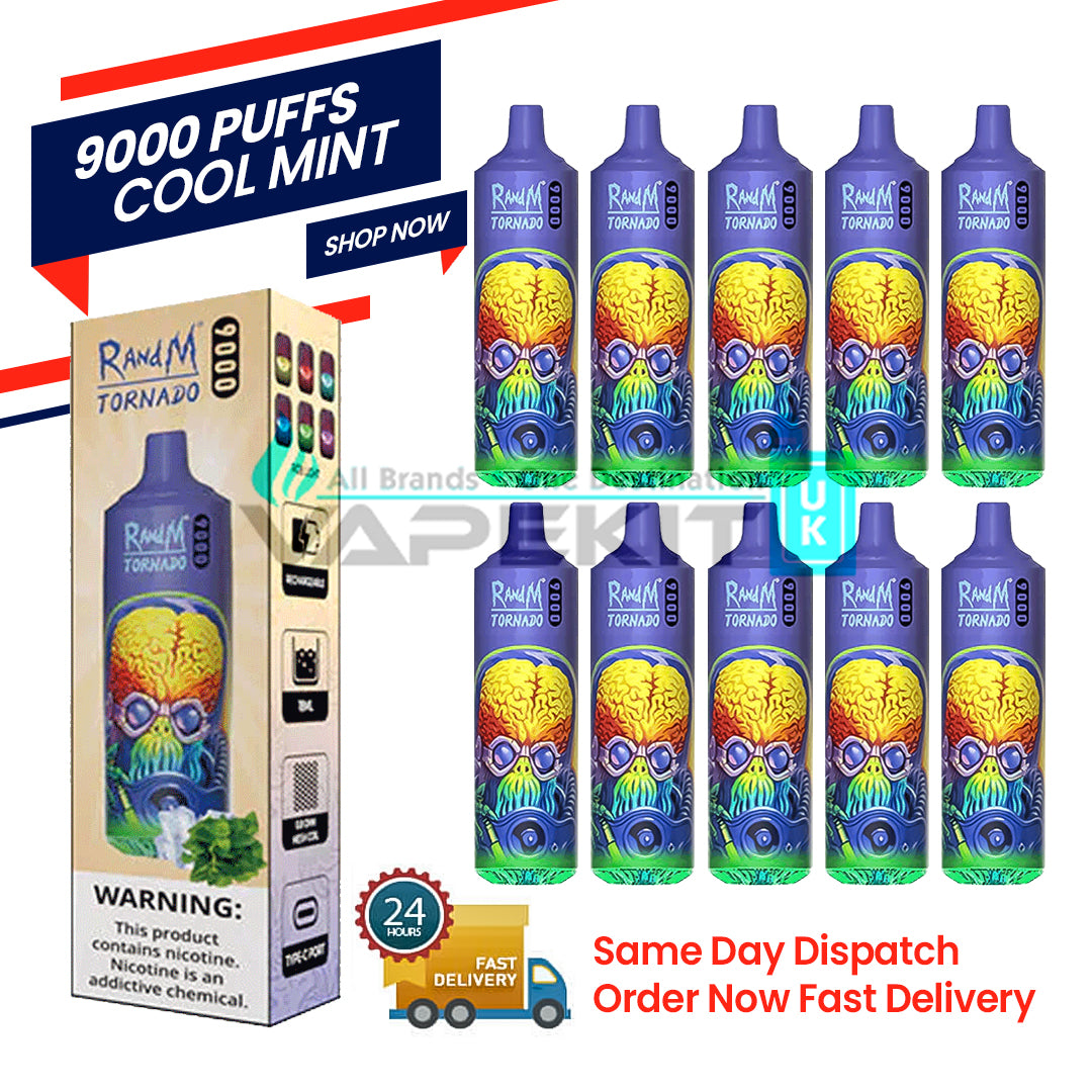 vape tornado 9000 RahdM Tornado 9000 Puffs Disposable Vape, Rechargeable 600mAh Battery, LED  Display, 18ml E-Liquid Tank, Adjustable Airflow - Multiple Flavor Options  10 Pack & Reviews main image 0