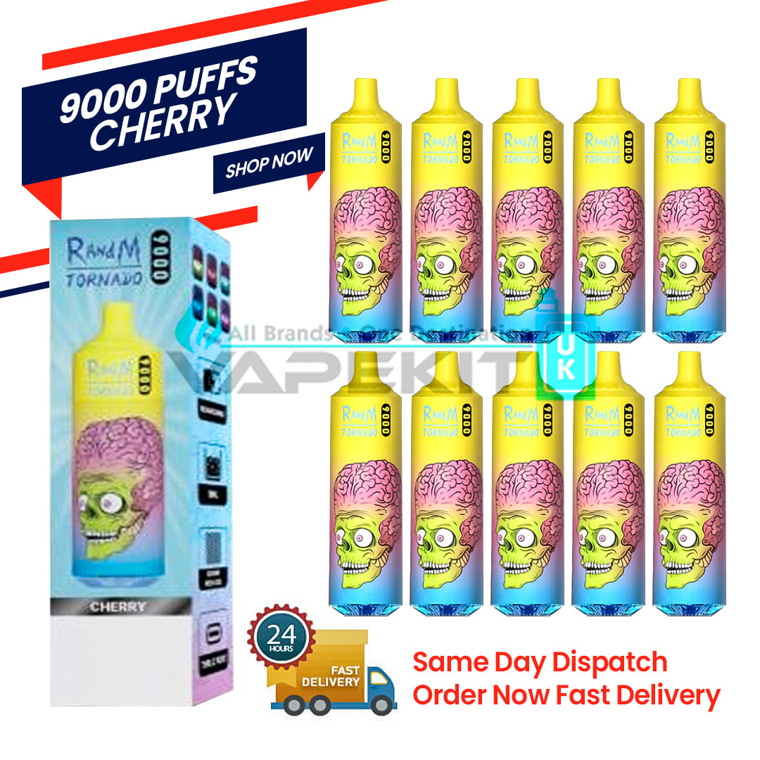 RandM Tornado 9000 Cherry Vape | Just 9.99  9K Puffs