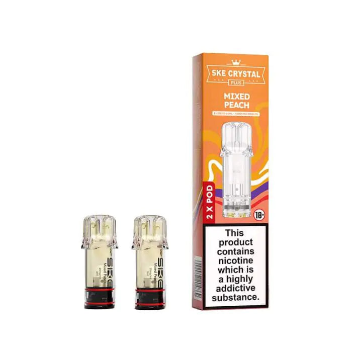 SKE Crystal Plus Prefilled Mixed Peach Vape Pods