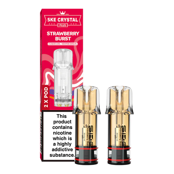 SKE Crystal Plus Prefilled Strawberry Burst Vape Pods