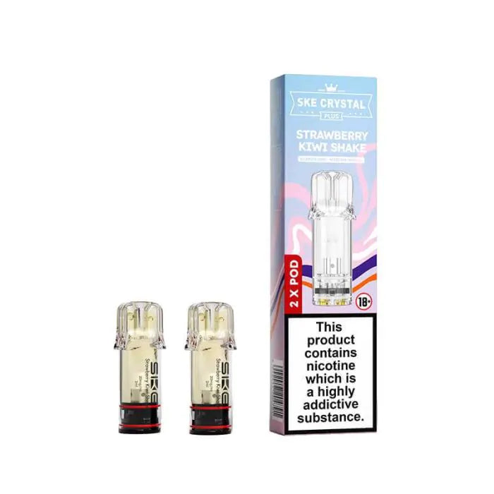 SKE Crystal Plus Prefilled Strawberry Kiwi Shake Vape Pods