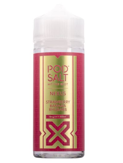 Pod Salt Nexus Strawberry Banana Rhubarb SHORTFILL E-LIQUID