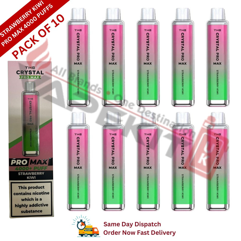 Strawberry Kiwi Crystal Pro Max Bar 4000 Puffs Strawberry Kiwi Crystal Pro Max Bar 4000 Puffs
