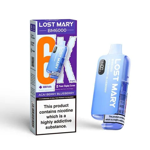 Acai Berry Blueberry Lost Mary BM 6000 Box Of 10
