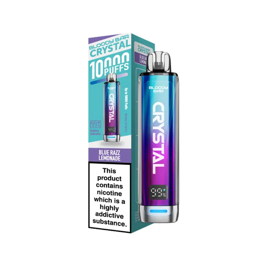 Bloody Bar Crystal 10k Vape Kit Blue Razz Lemonade