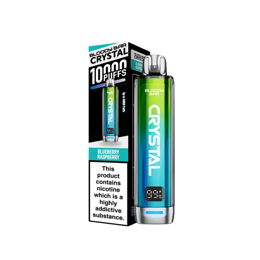 Bloody Bar Crystal 10k Vape Kit Blueberry Raspberry