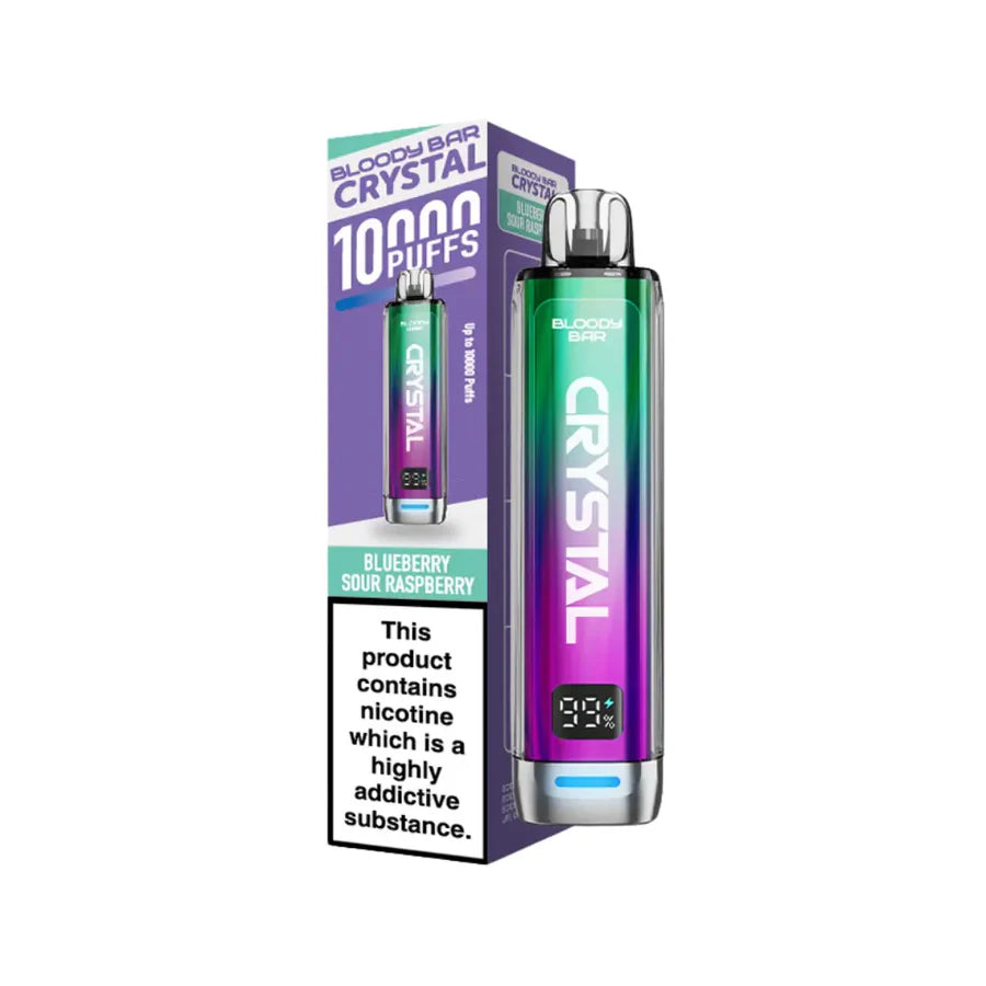 Bloody Bar Crystal 10k Vape Kit Blueberry Sour Raspberry
