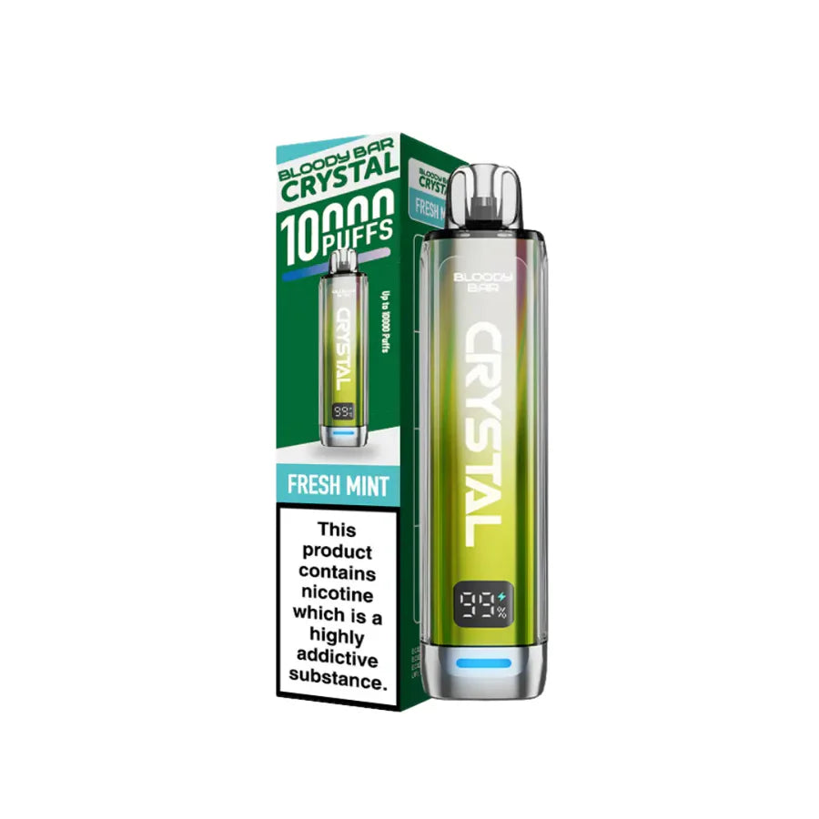 Bloody Bar Crystal 10k Vape Kit  Fresh Mint