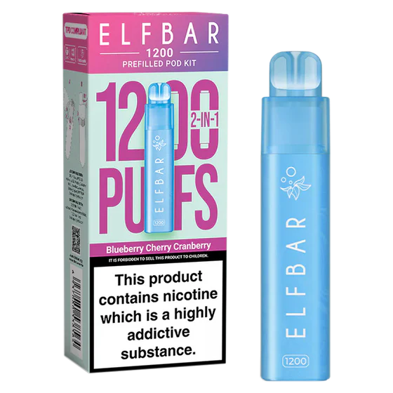 Blueberry Cherry Cranberry Elf Bar 1200 Prefilled Pod Kit