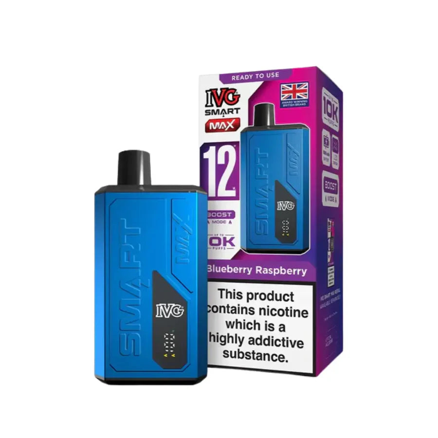 IVG Smart Max 10k Prefilled Pod Vape Kit Blueberry Raspberry