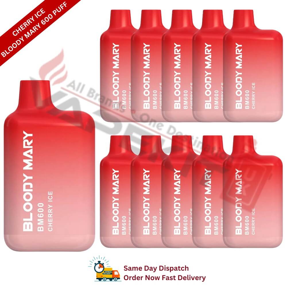 Cherry Ice Bloody Mary 600 Puff Box of 10 Cherry Ice Bloody Mary 600 Puff Box of 10