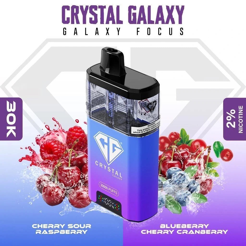 Crystal Galaxy Focus 30K Puffs Cherry Sour
