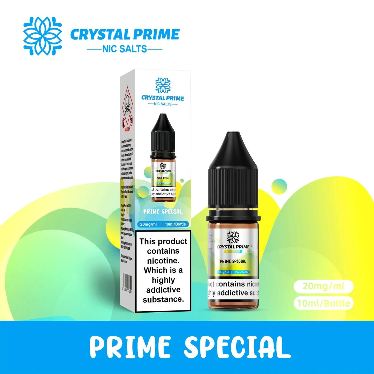 Crystal Prime 7000 Nic Salts 10ml E-liquid Box Of 10 Prime Special