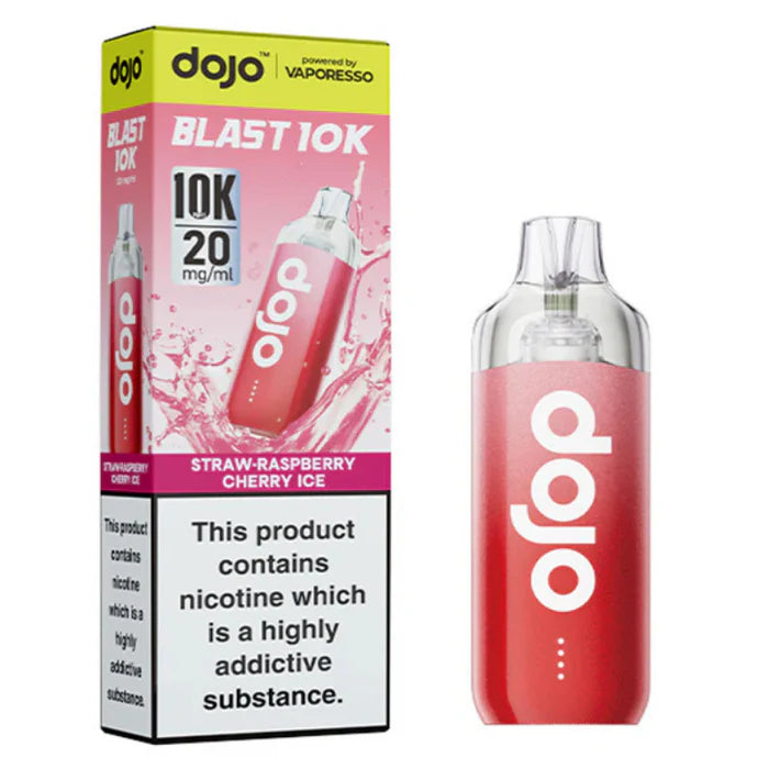 Dojo Blast 10K Vape Pod Kit Straw Raspberry Cherry Ice
