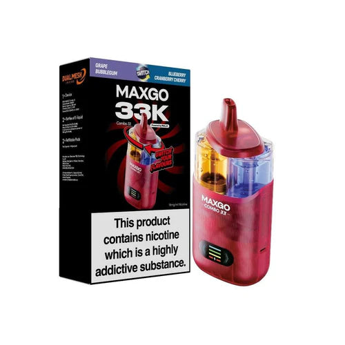 Grape Bubblegum/ Blueberry Cherry Cranberry RELX Maxgo Combo 33000 Puffs