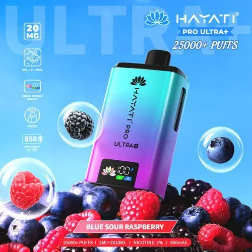 Hayati Pro Ultra Plus 25000 Blue Sour Raspberry