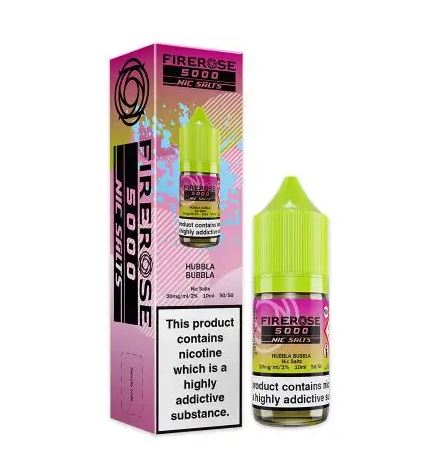 Box of 10 Elux Firerose 5000 Hubbla Bubbla Nic Salt