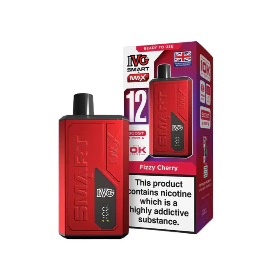 IVG Smart Max 10k Prefilled Pod Vape Kit Fizzy Cherry
