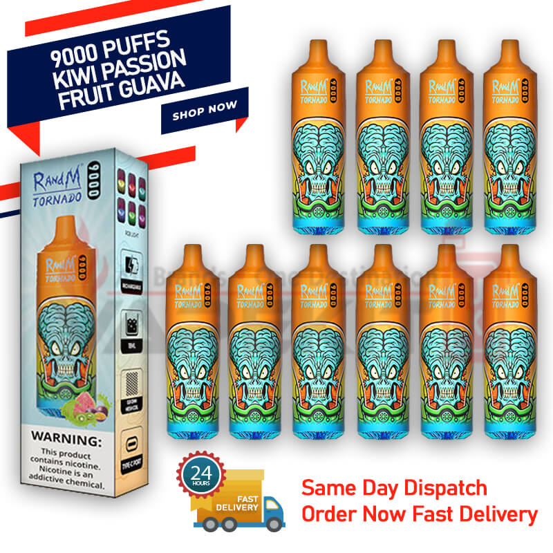 elfbar elfa kaufen Kiwi Passion Fruit Guava RandM Tornado 15000 Puffs Prefilled Vape main image 1