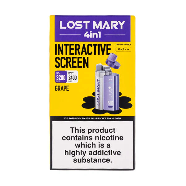 Lost Mary 4-in-1 Prefilled Pod Vape Kit Grape