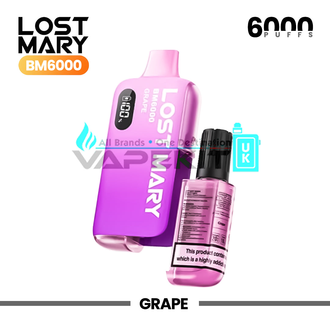 Lost Mary BM6000 Grape Prefilled Pod | Only 9.95 Lost Mary BM6000 Grape Prefilled Pod | Only 9.95