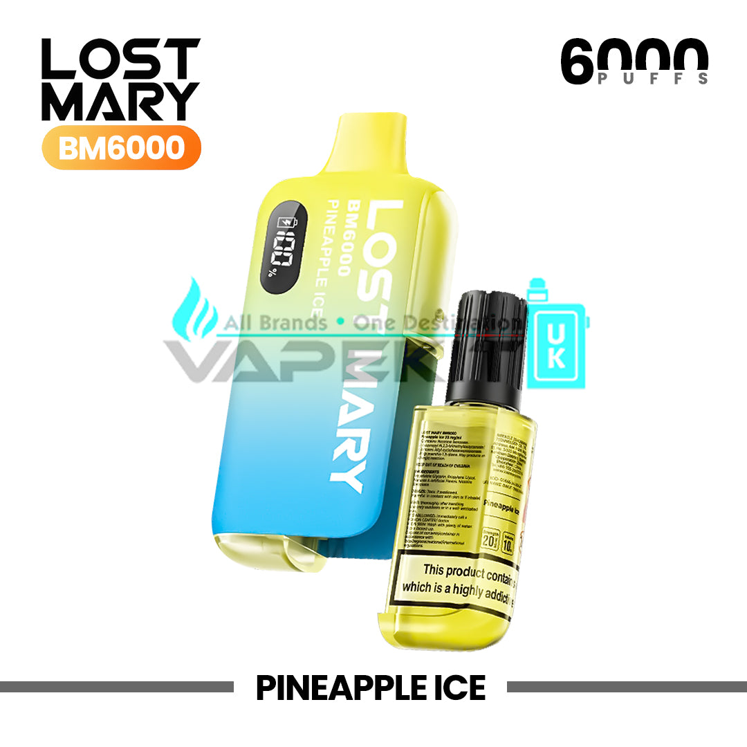 Pineapple Ice Vape Lost Mary Pineapple Ice - Lost Mary BM6000 POD Pineapple Ice Vape Lost Mary Pineapple Ice - Lost Mary BM6000 POD