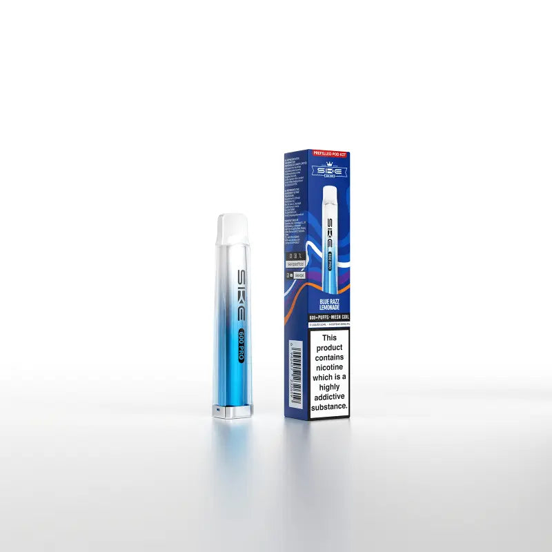 SKE Crystal Bar 600 Pro Blue Razz Lemonade Prefilled Vape Pod