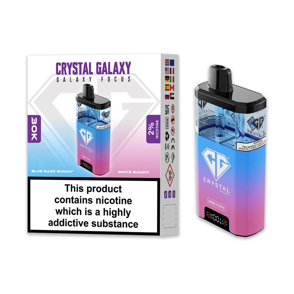 Crystal Galaxy Focus 30K Puffs White Gummy