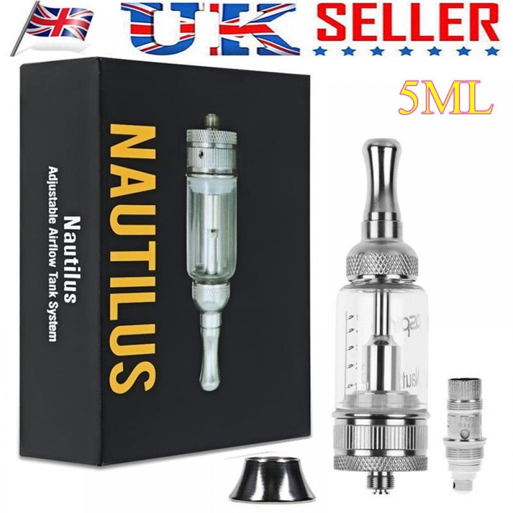 Aspire Nautilus Tank 5ML AND PYREX GLASS Aspire Nautilus Tank 5ML AND PYREX GLASS