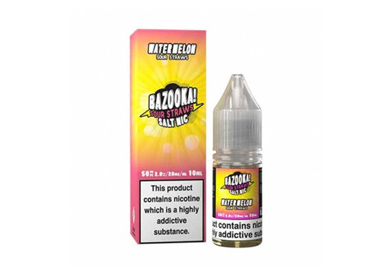 WATERMELON (SOUR STRAWS) 10ML NIC SALT BAZOOKA - Vape Store UK | Online Vape Shop | Disposable Vape Store | Ecig UK