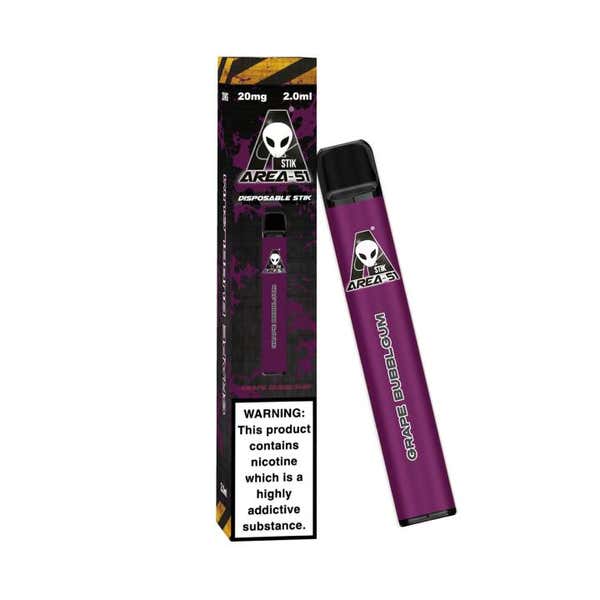 AREA 51 GRAPE BUBBLEGUM DISPOSABLE POD DEVICE 600 PUFFS 20MG - Vape Store UK | Online Vape Shop | Disposable Vape Store | Ecig UK