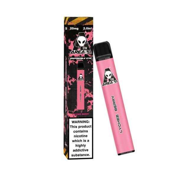 AREA 51 LYCHEE BERRY DISPOSABLE POD DEVICE 600 PUFFS 20MG - Vape Store UK | Online Vape Shop | Disposable Vape Store | Ecig UK