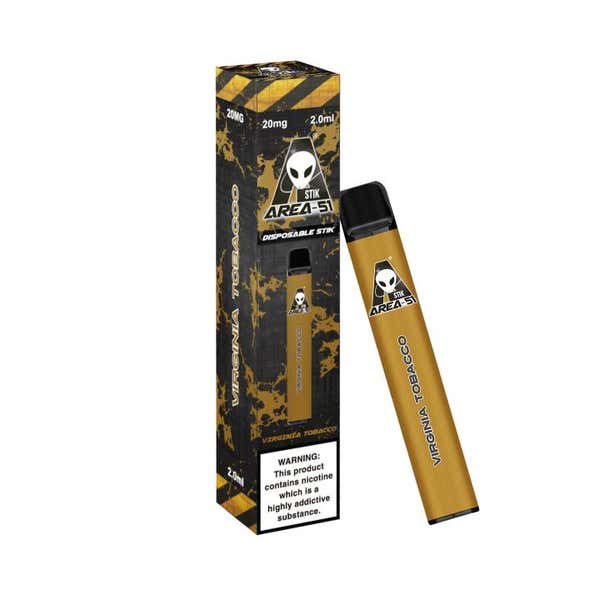 AREA 51 VIRGINIA TOBACCO DISPOSABLE POD DEVICE 600 PUFFS 20MG - Vape Store UK | Online Vape Shop | Disposable Vape Store | Ecig UK