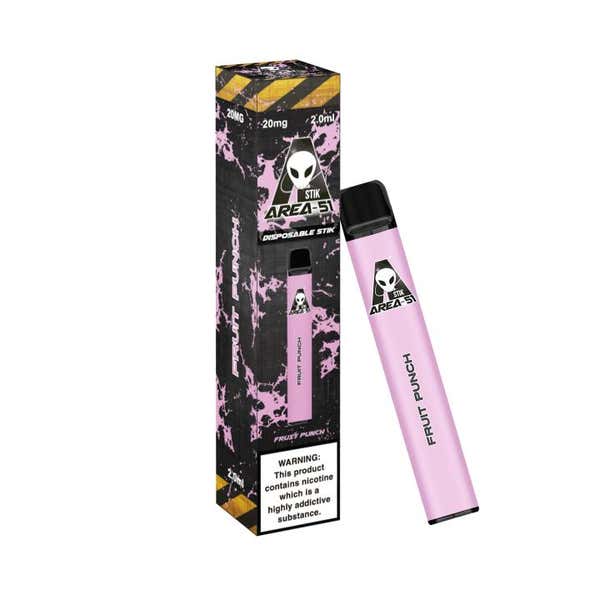 AREA 51 FRUIT PUNCH DISPOSABLE POD DEVICE 600 PUFFS 20MG - Vape Store UK | Online Vape Shop | Disposable Vape Store | Ecig UK