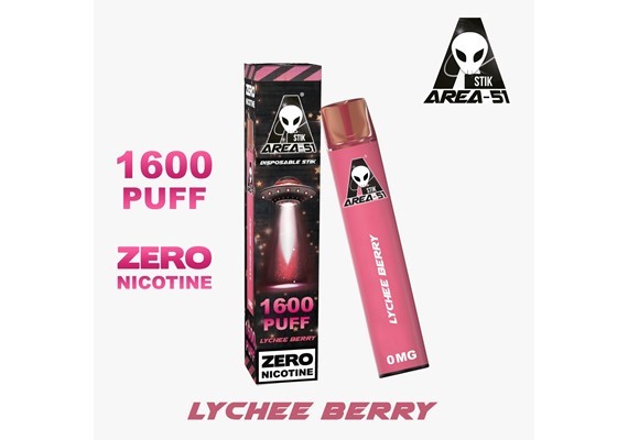 AREA 51 LYCHEE BERRY  DISPOSABLE POD DEVICE 0MG 1600 PUFF - Vape Store UK | Online Vape Shop | Disposable Vape Store | Ecig UK
